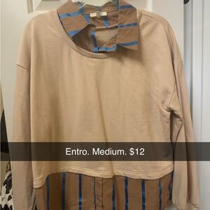 Entro Tan and Blue Layered Top